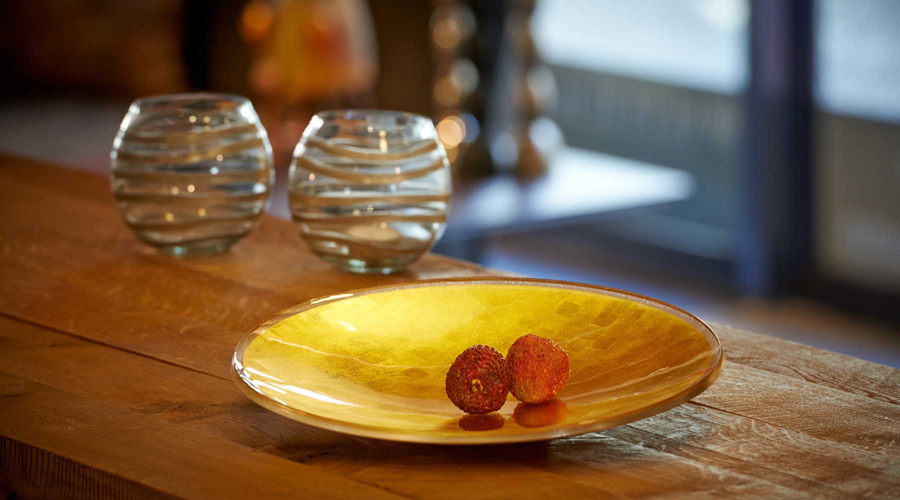 Gold in Glass round-plate Gold in Glass round-plate